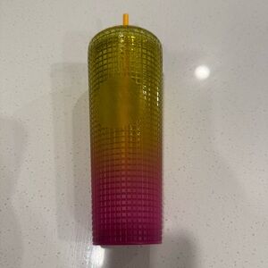 Starbucks Yellow and Pink Gradient Tumbler